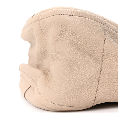 Salvatore Ferragamo Calfskin Gancini Stitched Hobo Beige 9 of 9