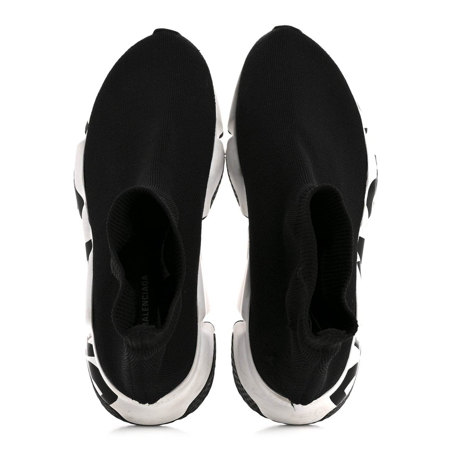 Neoprene Knit Womens Speed Graffiti Sneakers 38 Black White