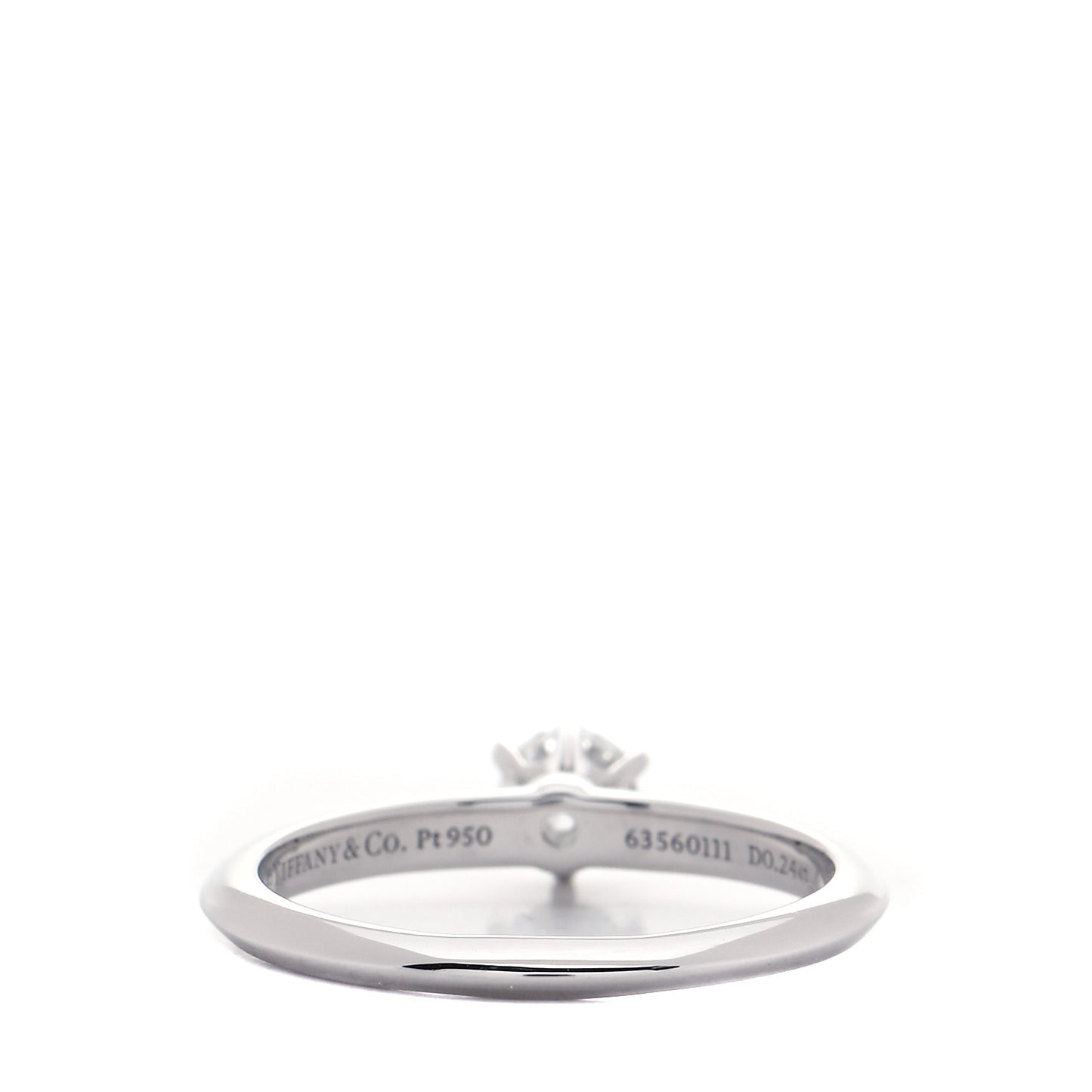 Platinum Diamond .24ct Solitaire Engagement Ring 50 5.25