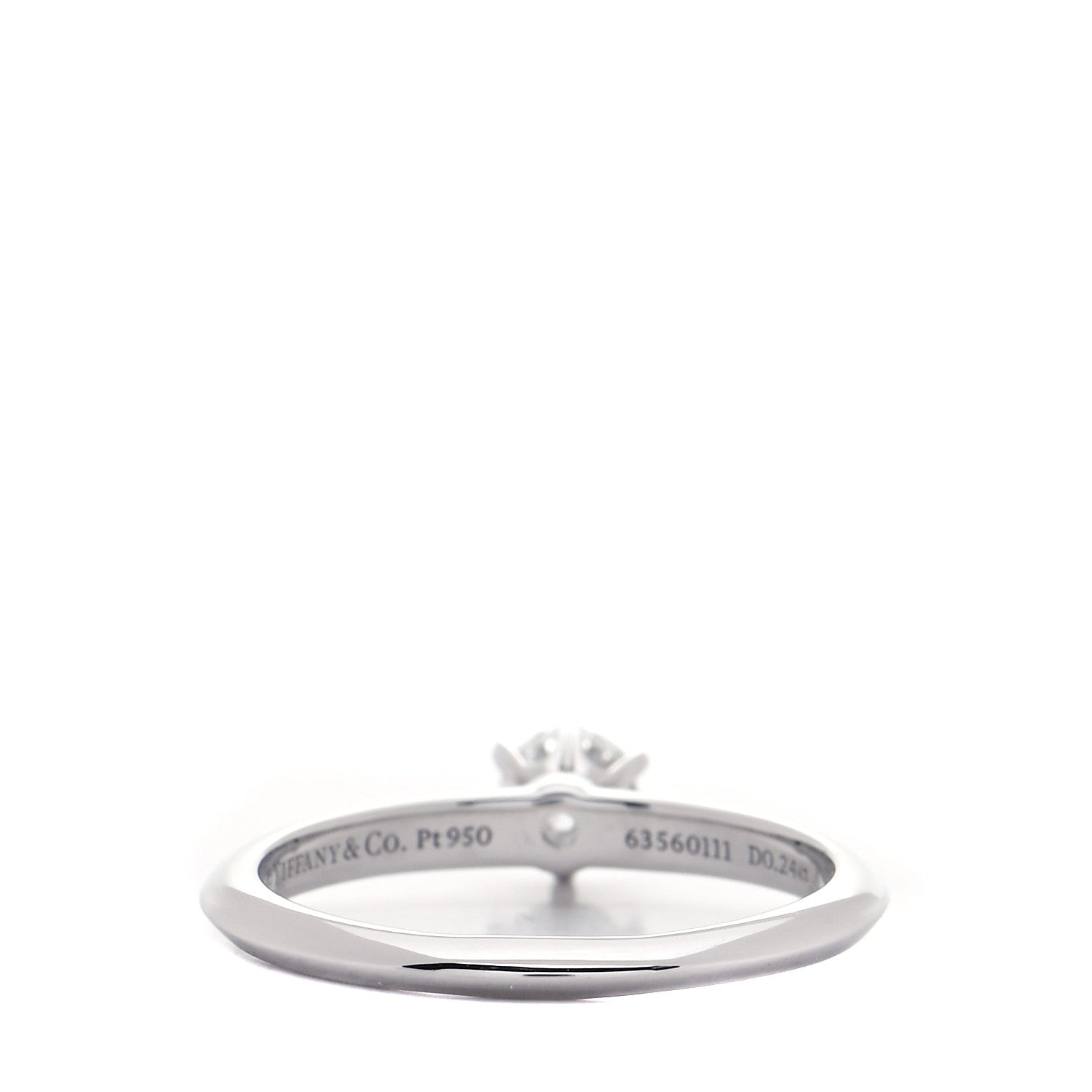 Tiffany Platinum Diamond .24ct Solitaire Engagement Ring 50 5.25 3 of 6