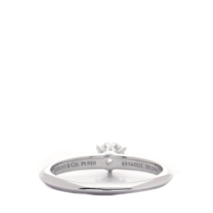 Tiffany Platinum Diamond .24ct Solitaire Engagement Ring 50 5.25 3 of 6