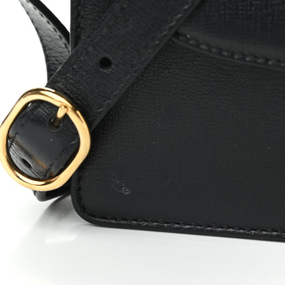 Gucci Textured Calfskin Small Torchon GG Ring Shoulder Bag Black 14 of 14