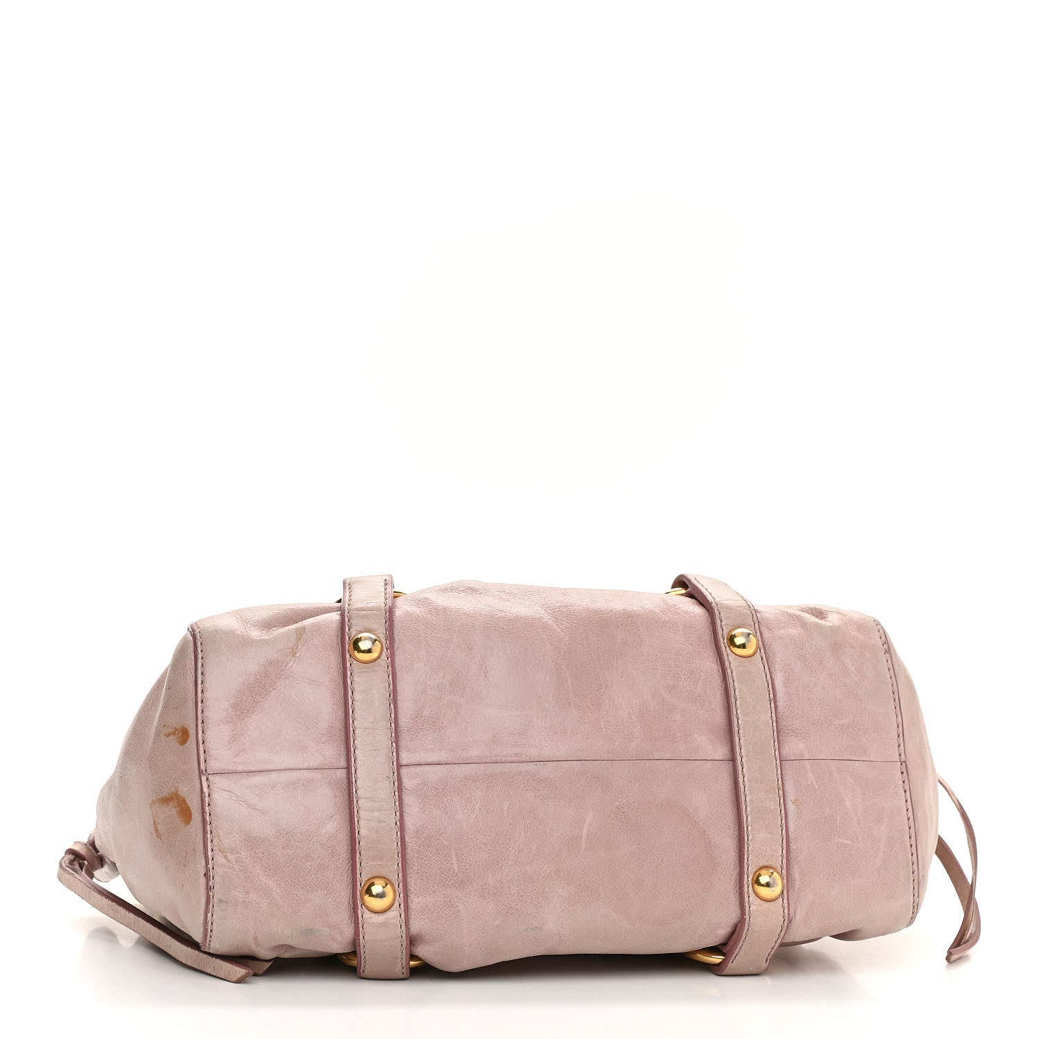 Miu Miu Vitello Lux Gathered Tote Mughetto 4 of 14
