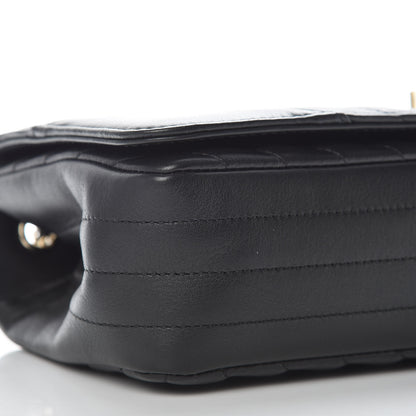 Chanel Calfskin Chevron Quilted Statement Flap Black 8 of 10