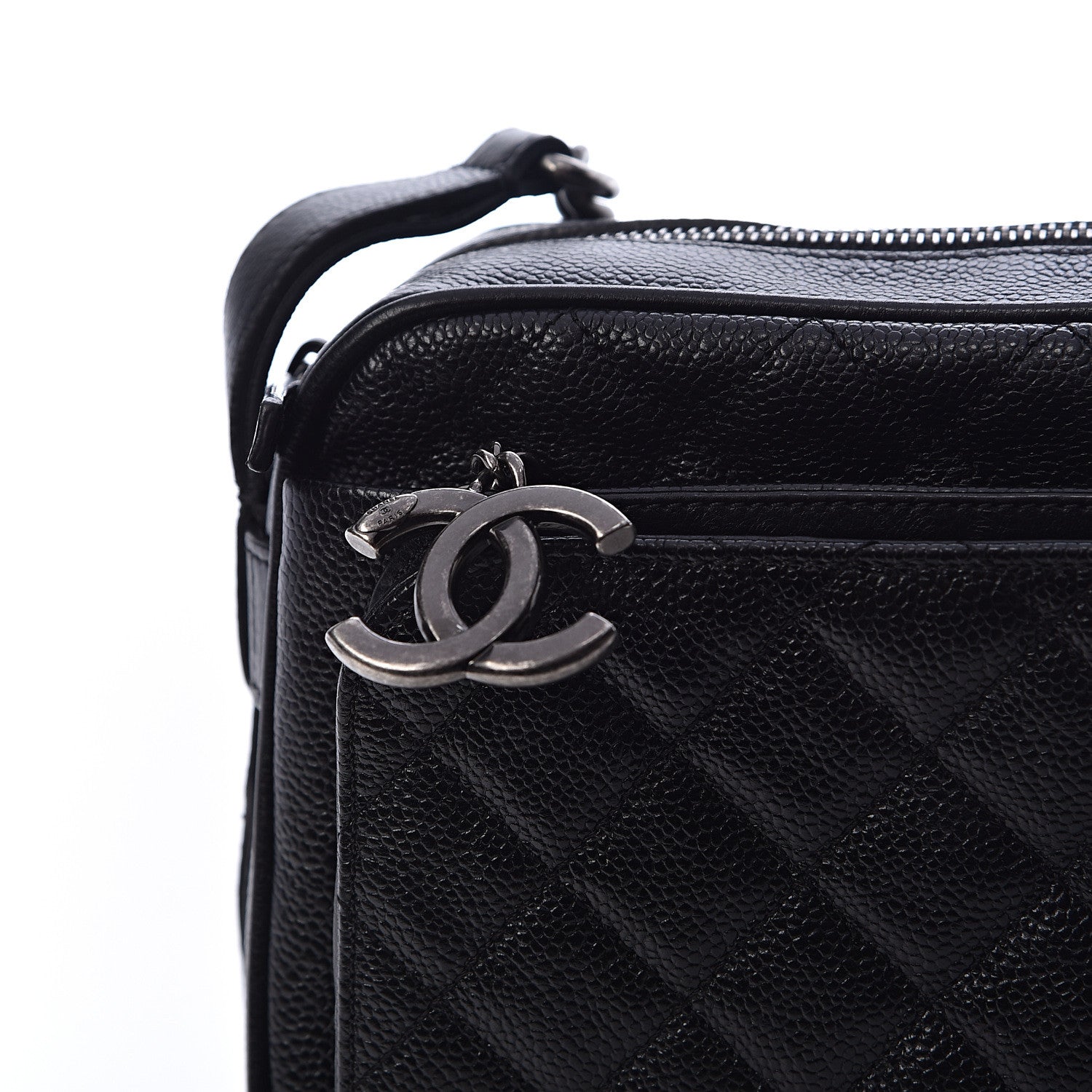 Chanel Caviar Quilted Medium Business Trip Camera Bag Black 10 of 13