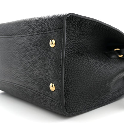 Salvatore Ferragamo Grained Calfskin Double Handle Small Amy Tote Black 10 of 11
