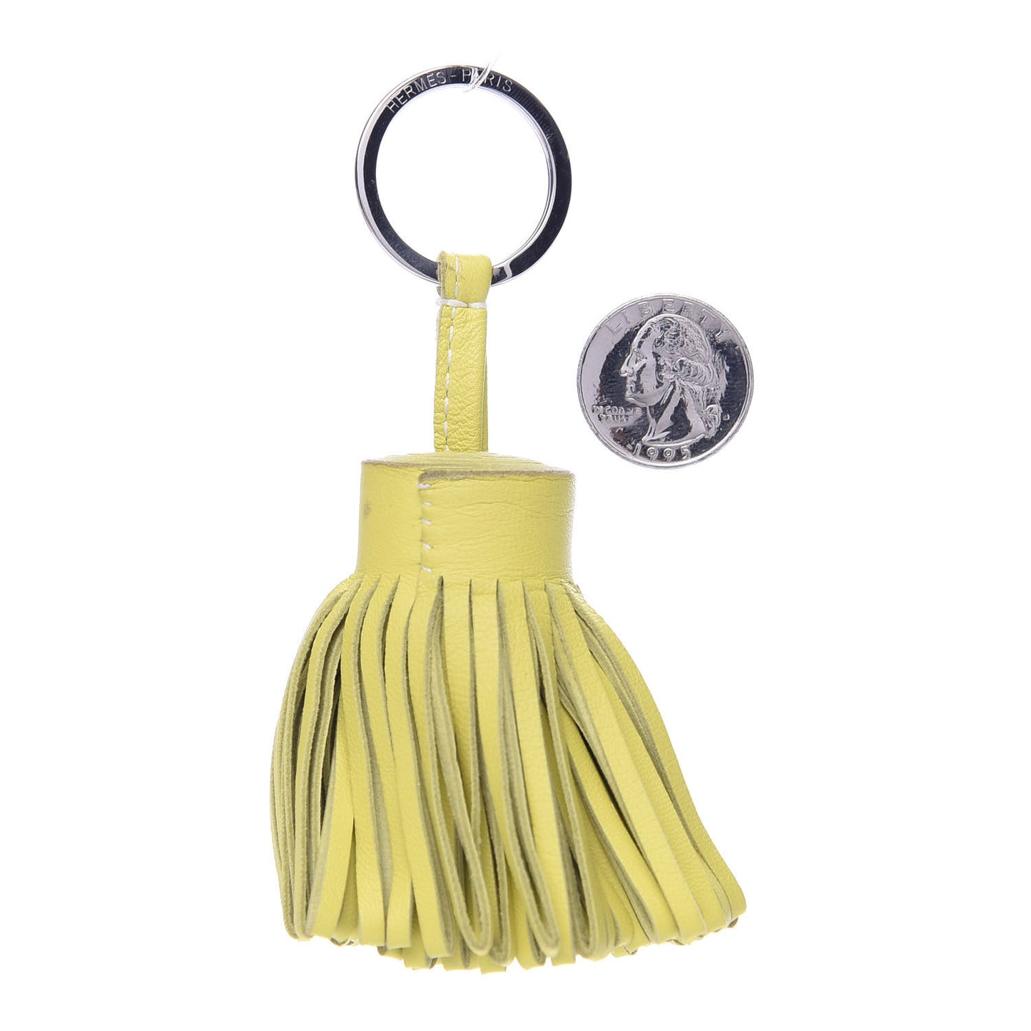Lambskin Carmen Tassel Key Holder Lime