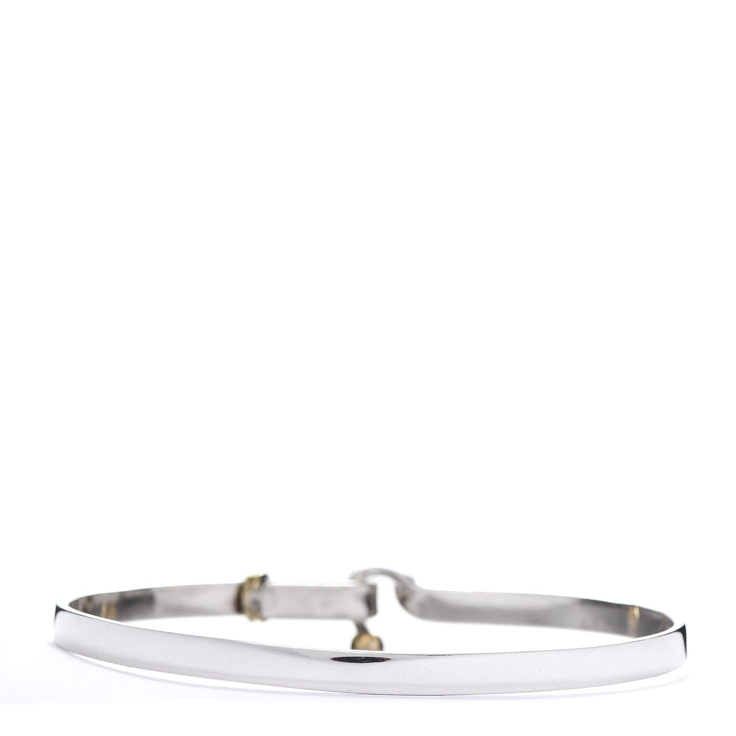 Tiffany Sterling Silver 18K Yellow Gold Hook Eye Bangle Bracelet 4 of 5