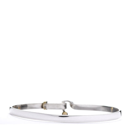 Tiffany Sterling Silver 18K Yellow Gold Hook Eye Bangle Bracelet 4 of 5