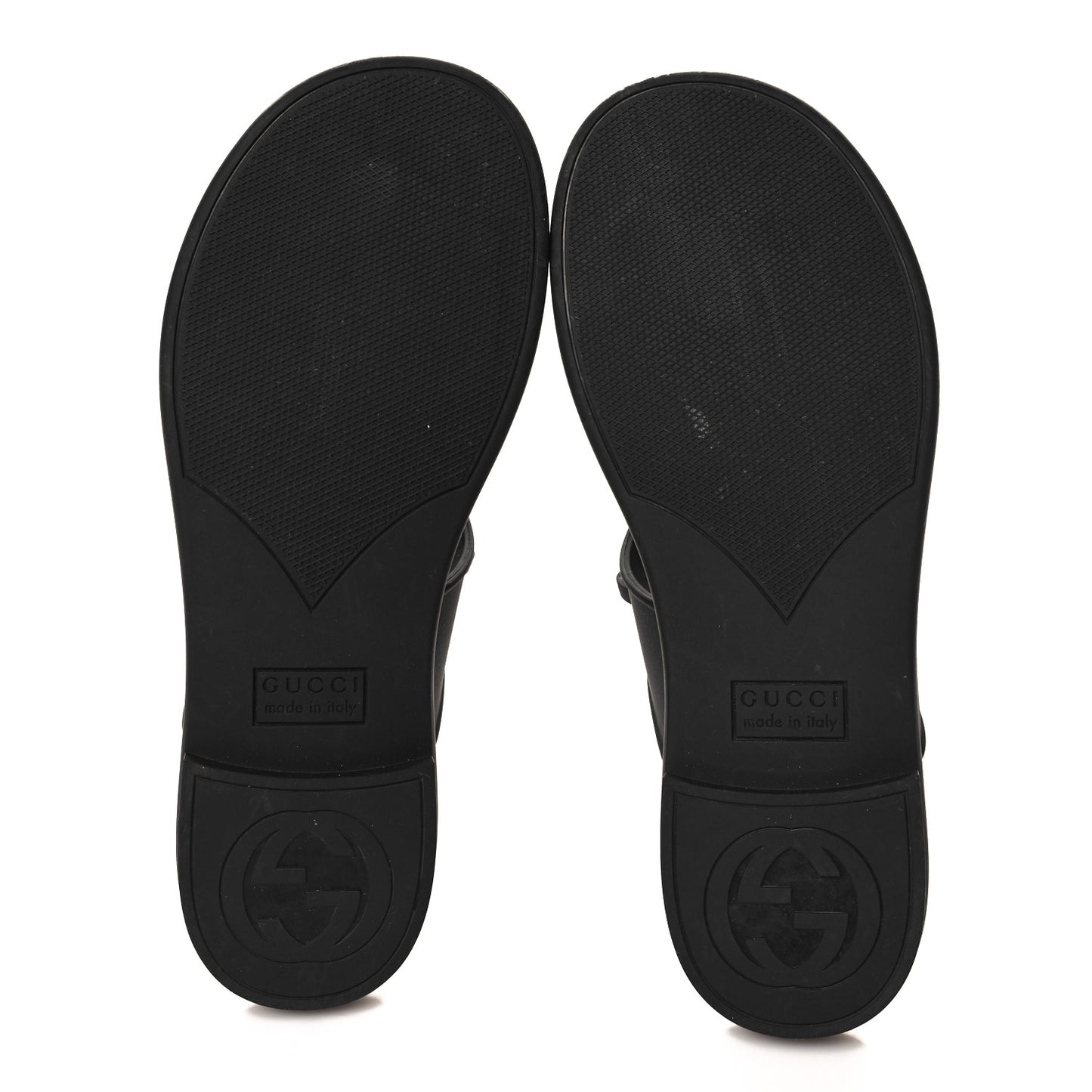 Rubber Womens Horsebit Thong Sandals 37 Black