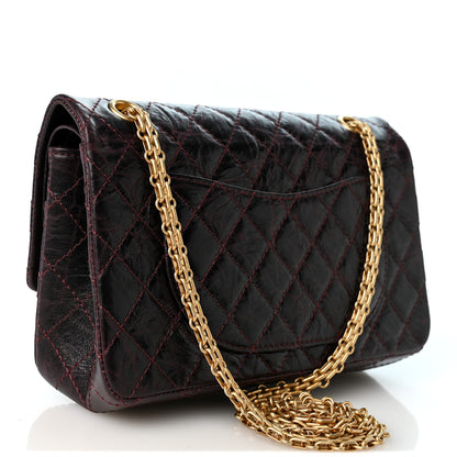 Chanel Aged Calfskin Quilted 2.55 Reissue 225 Flap Dark Burgundy 3 of 10