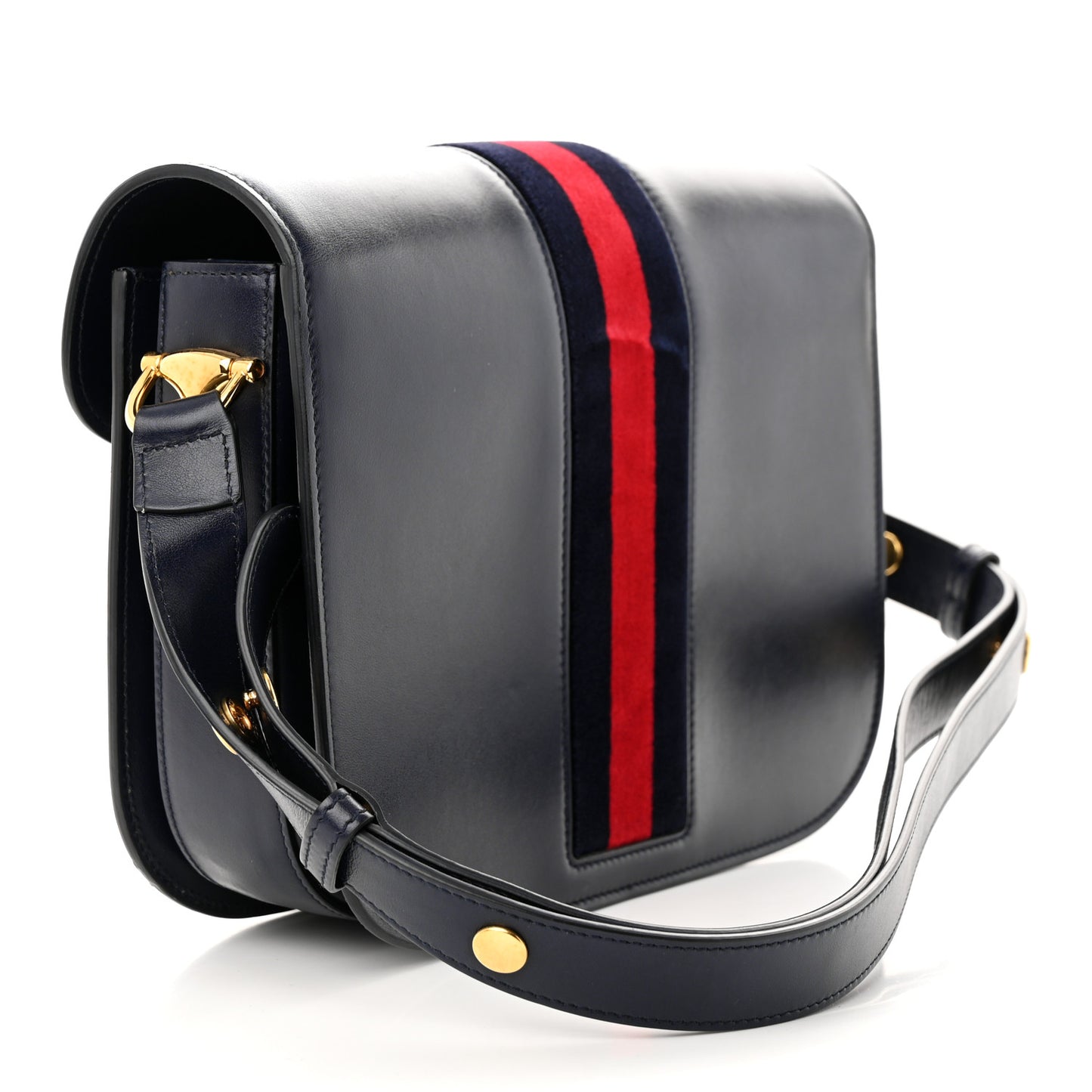 Calfskin Web Horsebit 1955 Shoulder Bag Blue