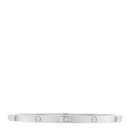 Cartier 18K White Gold 6 Diamond Small LOVE Bracelet 16 2 of 6