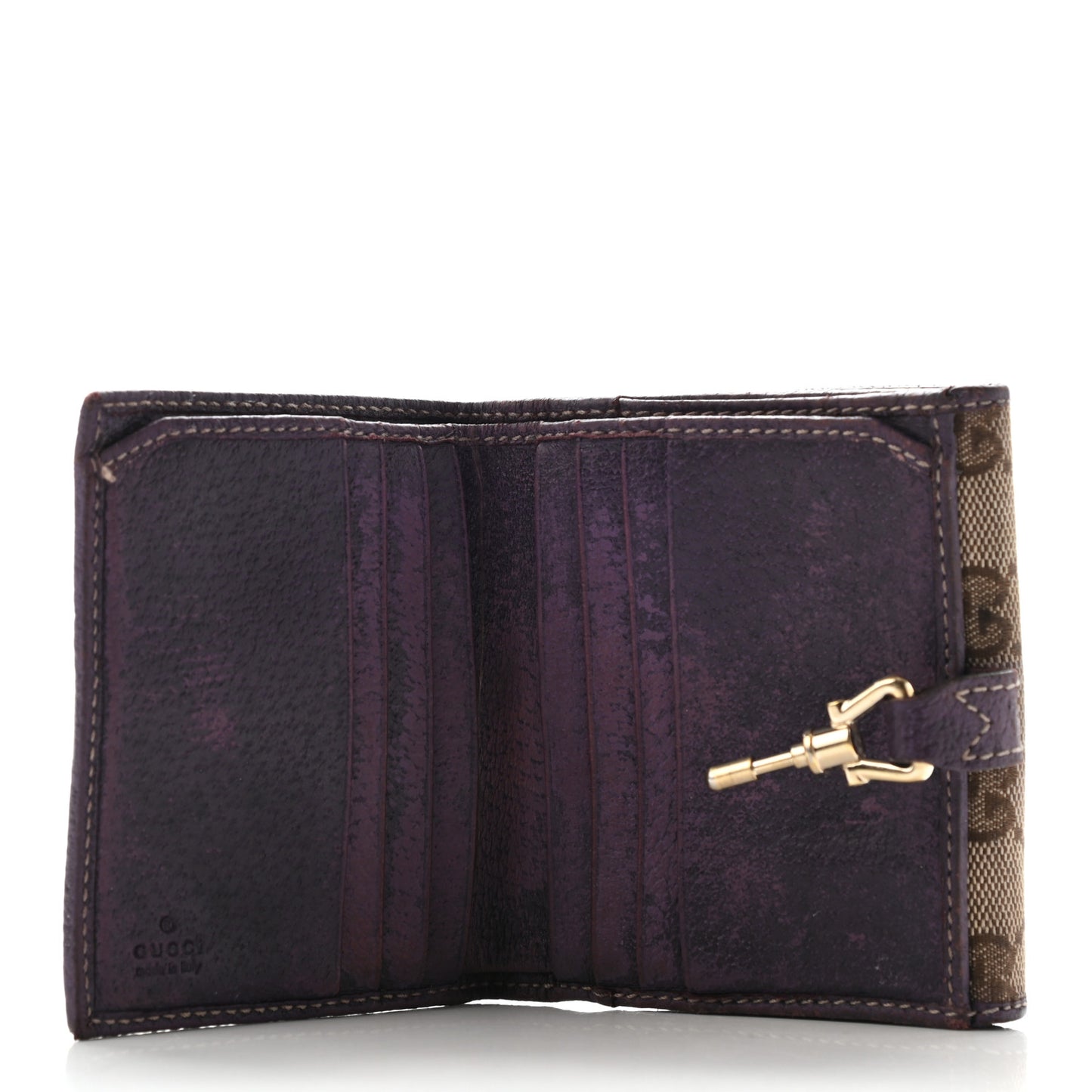 Monogram Compact Wallet Purple