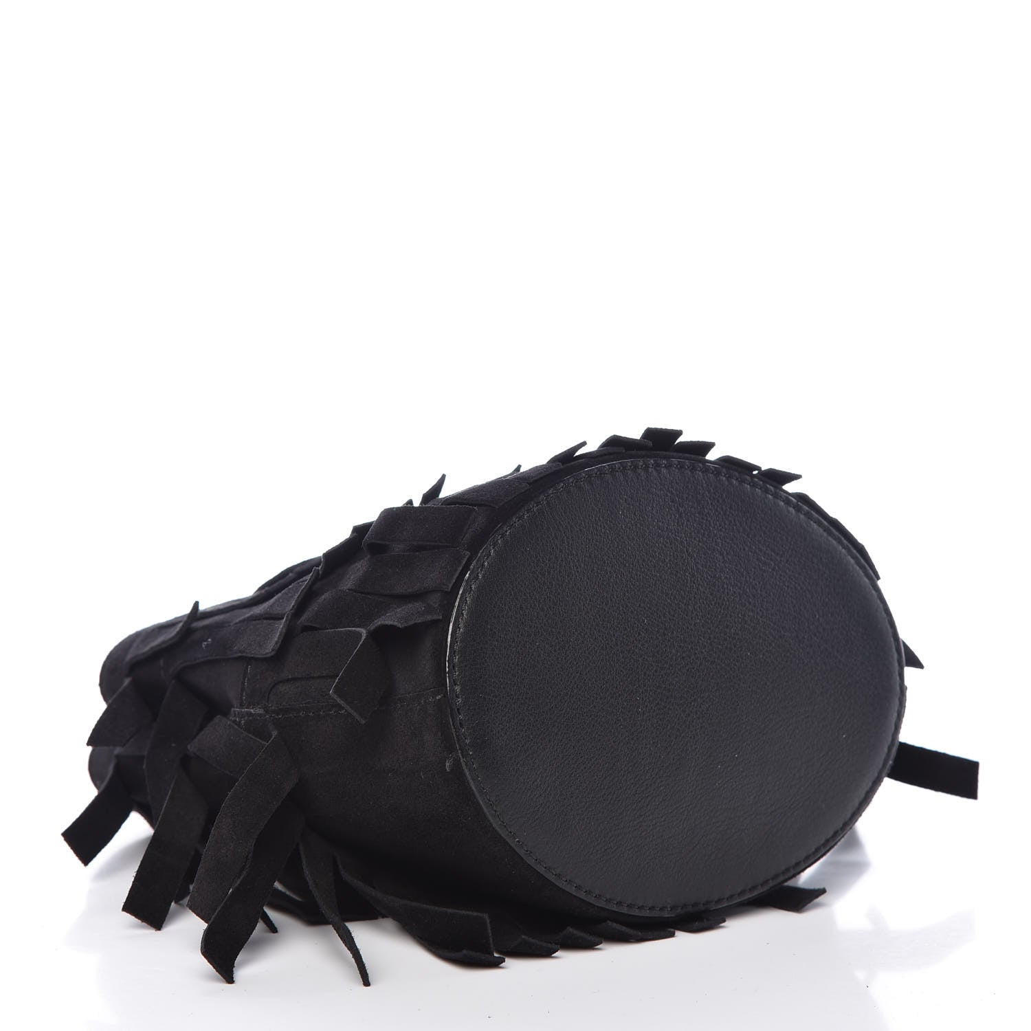 Burberry Suede Fringe Mini Bucket Bag Black 4 of 10