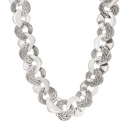 John Hardy Sterling Silver White Topaz Kali Lava Large Chain Necklace 1 of 5
