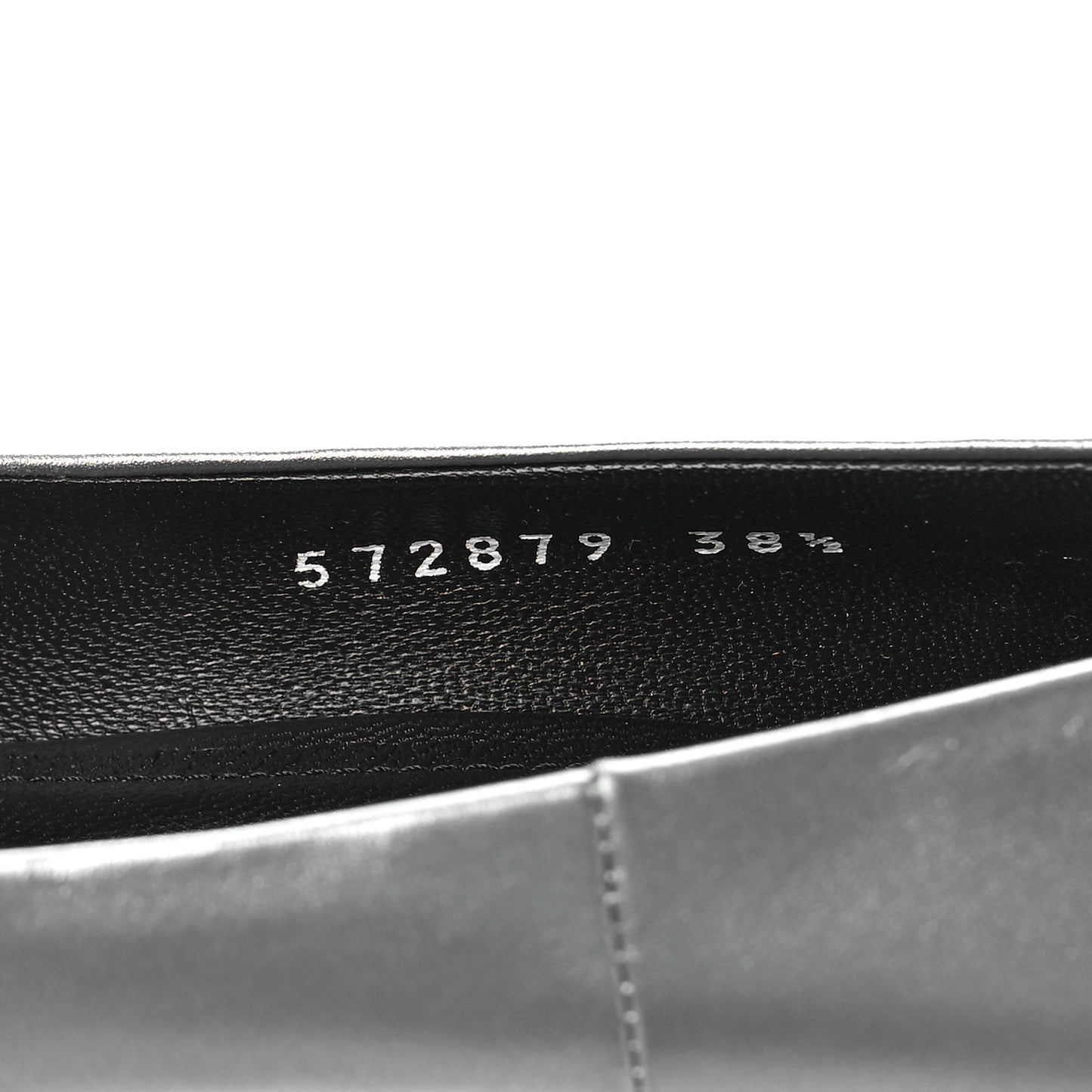 Metallic Nappa Square Knife 80mm Pumps 38.5 Silver