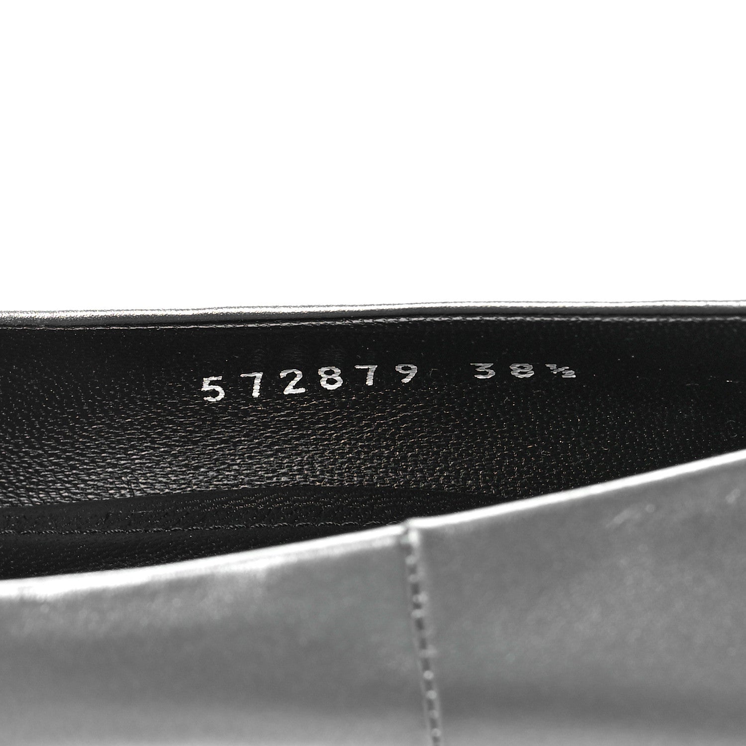 Balenciaga Metallic Nappa Square Knife 80mm Pumps 38.5 Silver 9 of 9