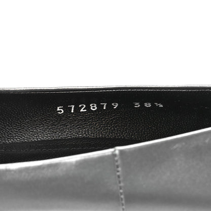 Balenciaga Metallic Nappa Square Knife 80mm Pumps 38.5 Silver 9 of 9