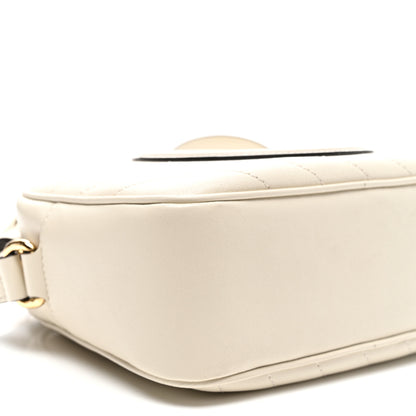 Gucci Sakai Be Green Calfskin Diagonal Stitched Small Blondie Shoulder Bag Mystic White 8 of 9