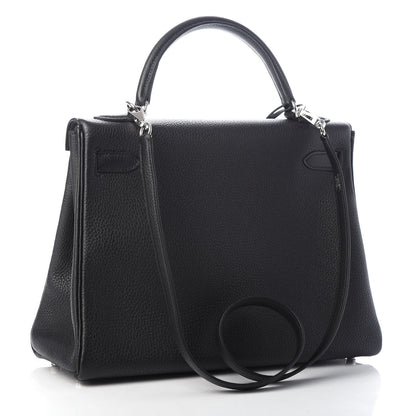 Hermes Togo Kelly Retourne 32 Black 3 of 11