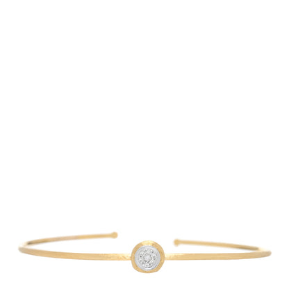 Marco Bicego 18K Yellow Gold Diamond Station Wire Cuff 1 of 3