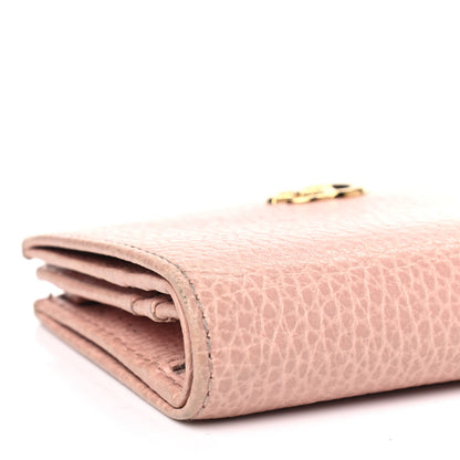 Gucci Dollar Calfskin GG Marmont Card Case Perfect Pink 8 of 9