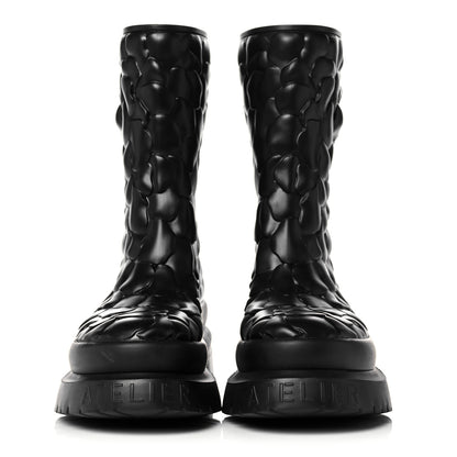 Valentino Garavani Rubber Atelier 03 Rose Edition 30/50mm Short Rainboots 40 Black 2 of 8