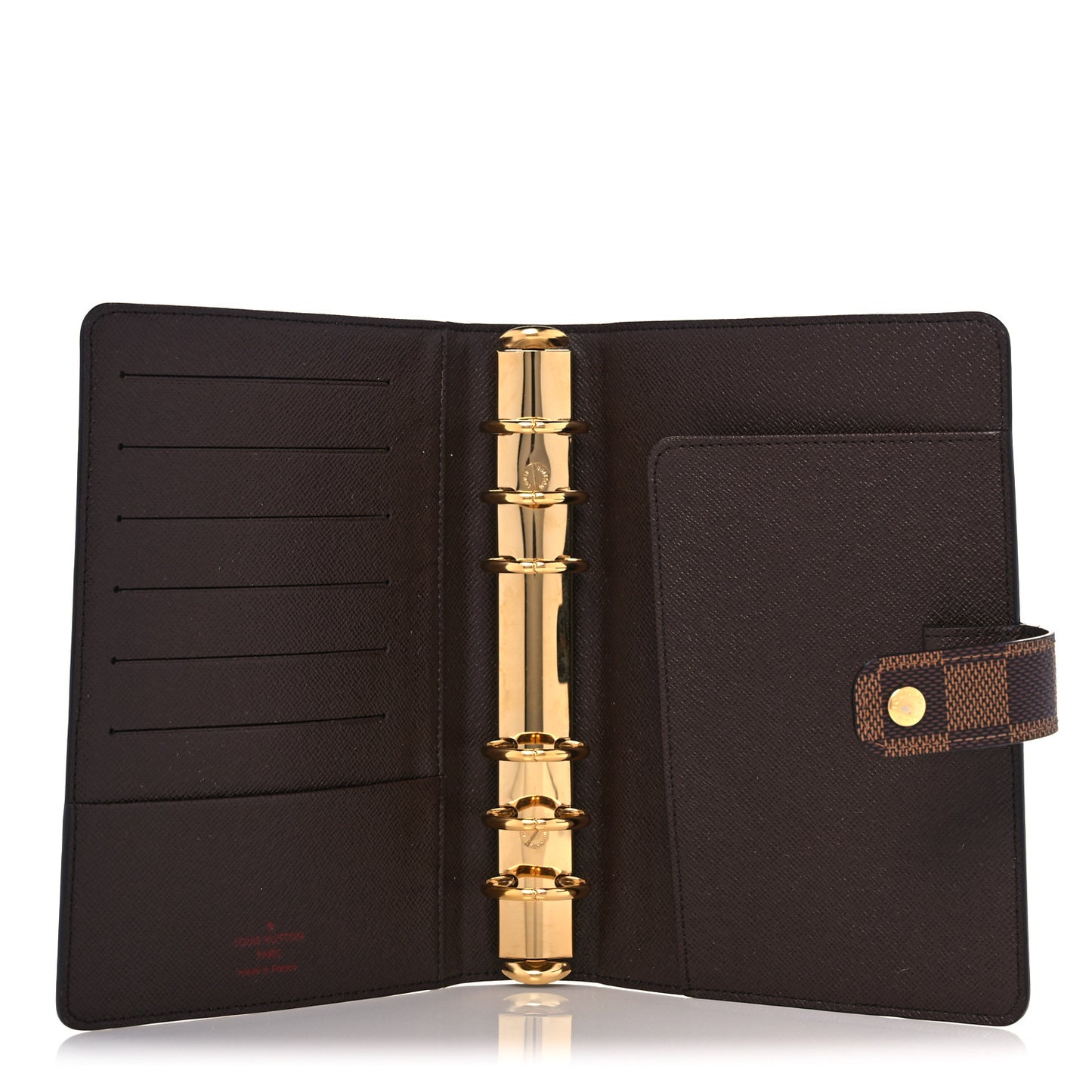 Damier Ebene Medium Ring Agenda Cover