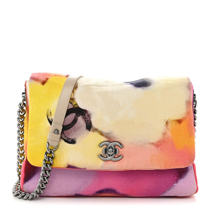 Chanel Printed Canvas Flower Power Messenger Flap 1 of 11