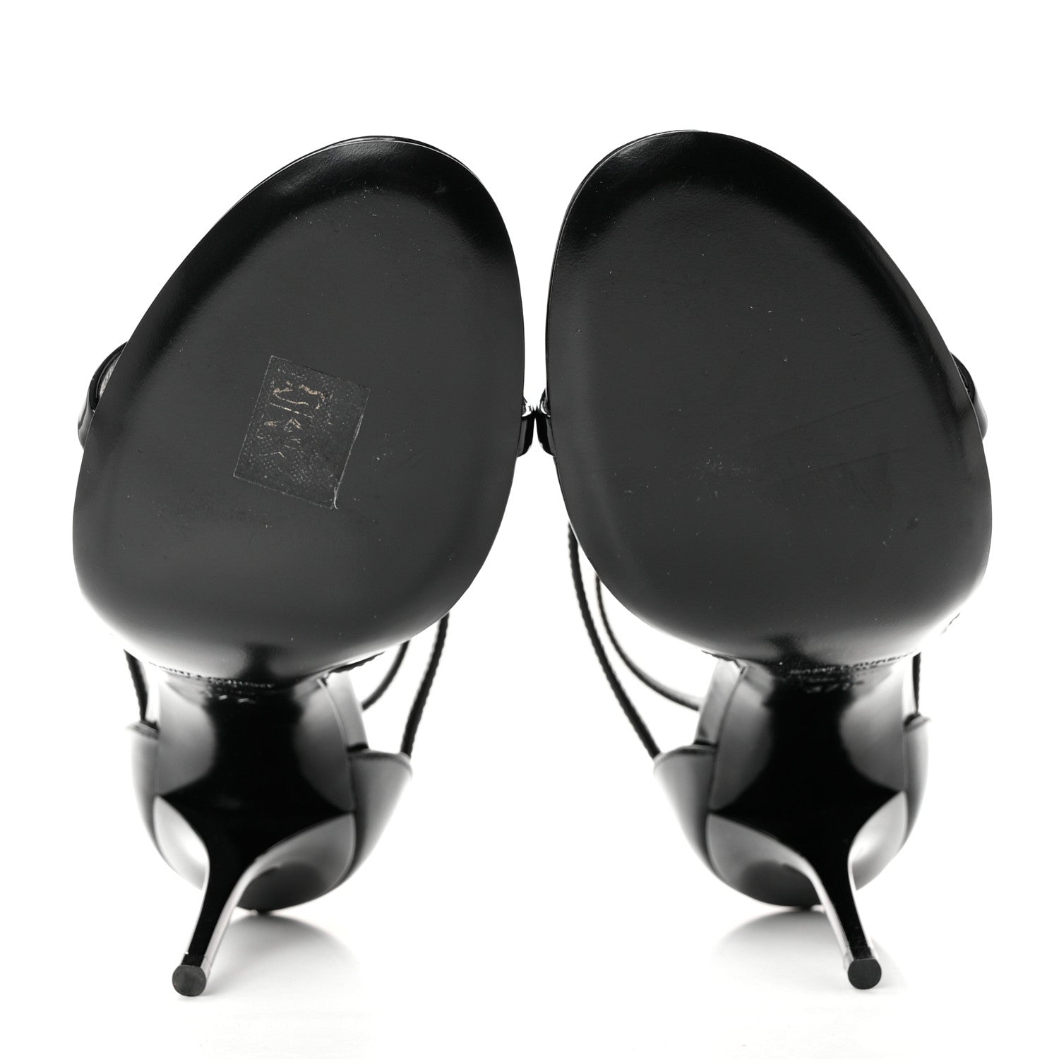 Saint Laurent Patent Cassandra 100 Sandals 37.5 Black 5 of 8