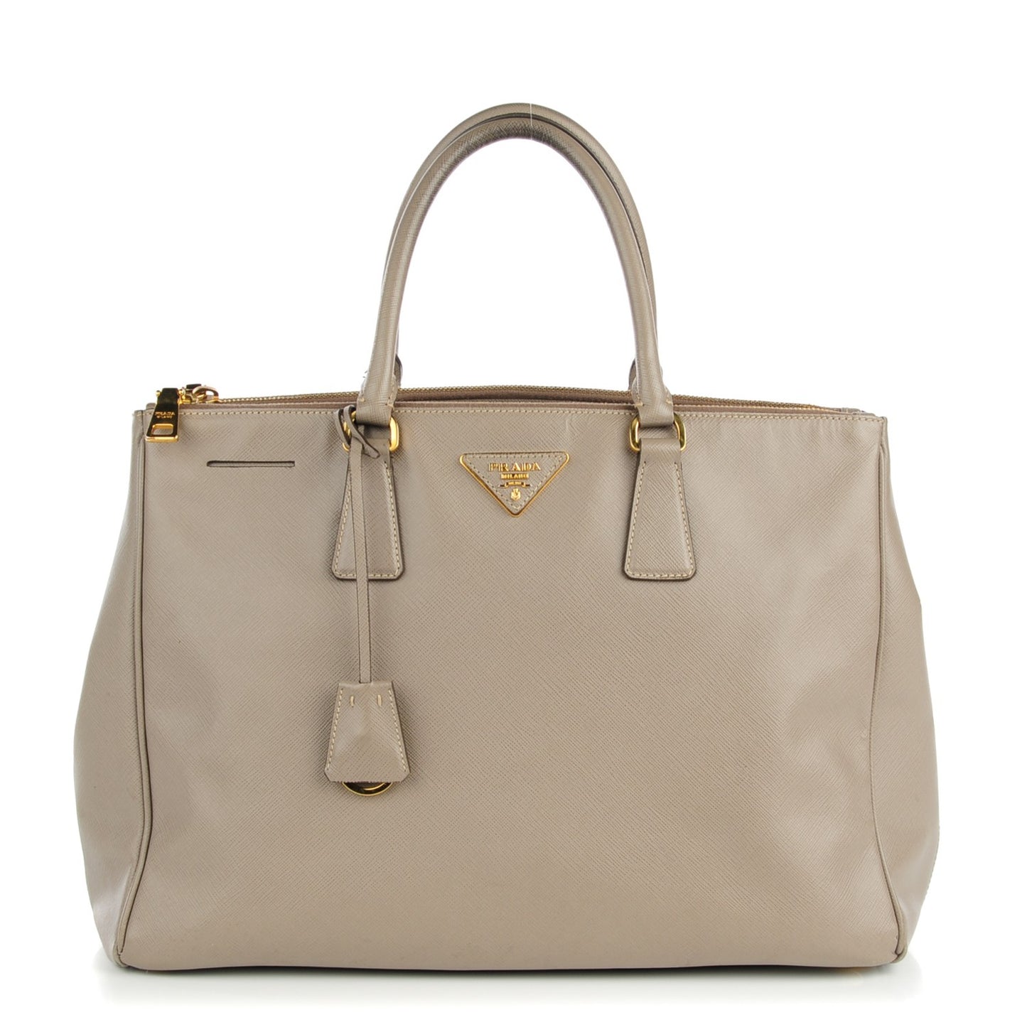 Saffiano Large Galleria Double Zip Tote Argilla