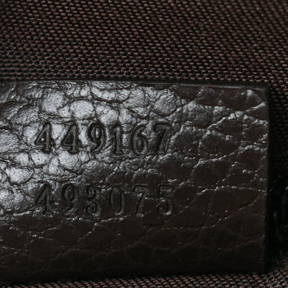 Gucci Monogram Dollar Calfskin Boston Duffle Bag Beige Ebony Testa di Moro Marrone Scuro 8 of 10