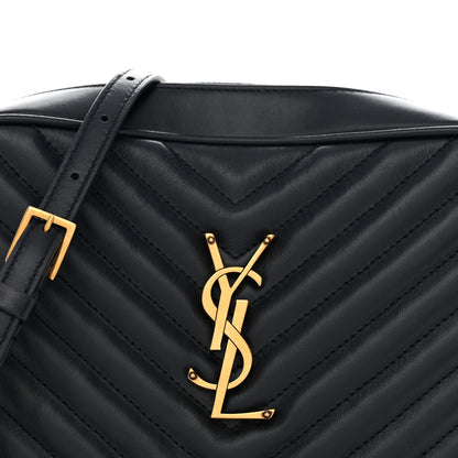 Saint Laurent Calfskin Matelasse Monogram Lou Camera Bag Deep Marine 8 of 10