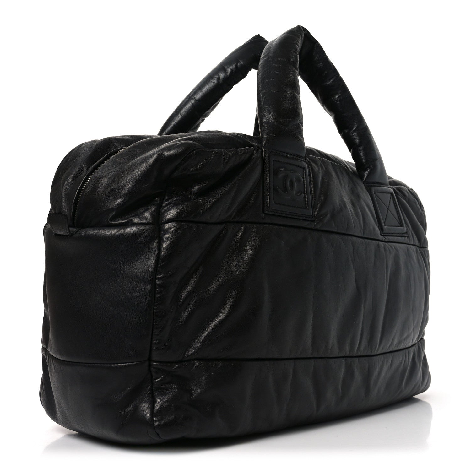Chanel Lambskin Quilted Extra Large Coco Cocoon Reversible Tote Black 3 of 10