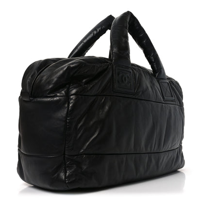 Chanel Lambskin Quilted Extra Large Coco Cocoon Reversible Tote Black 3 of 10