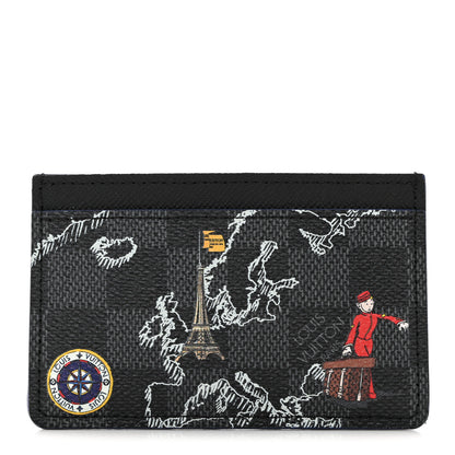 Louis Vuitton Damier Graphite World Map Porte Cartes Simple 1 of 8