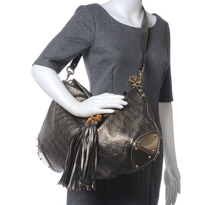 Gucci Guccissima GG Large Indy Hobo Tassel Bag Metallic 2 of 8