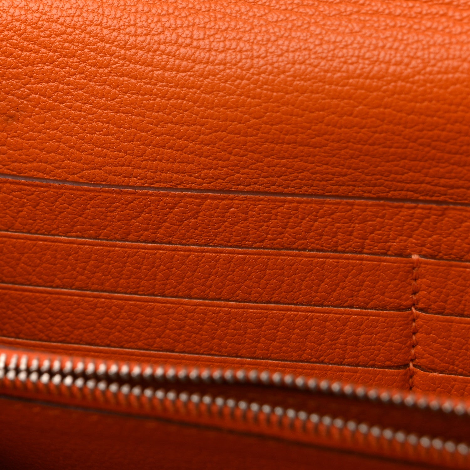 Hermes Chevre Mysore Kelly Longue Wallet Orange 7 of 7