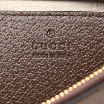 Gucci GG Supreme Monogram Textured Dollar Calfskin Web Small Ophidia GG Handbag Beige Ebony New Acero 6 of 9