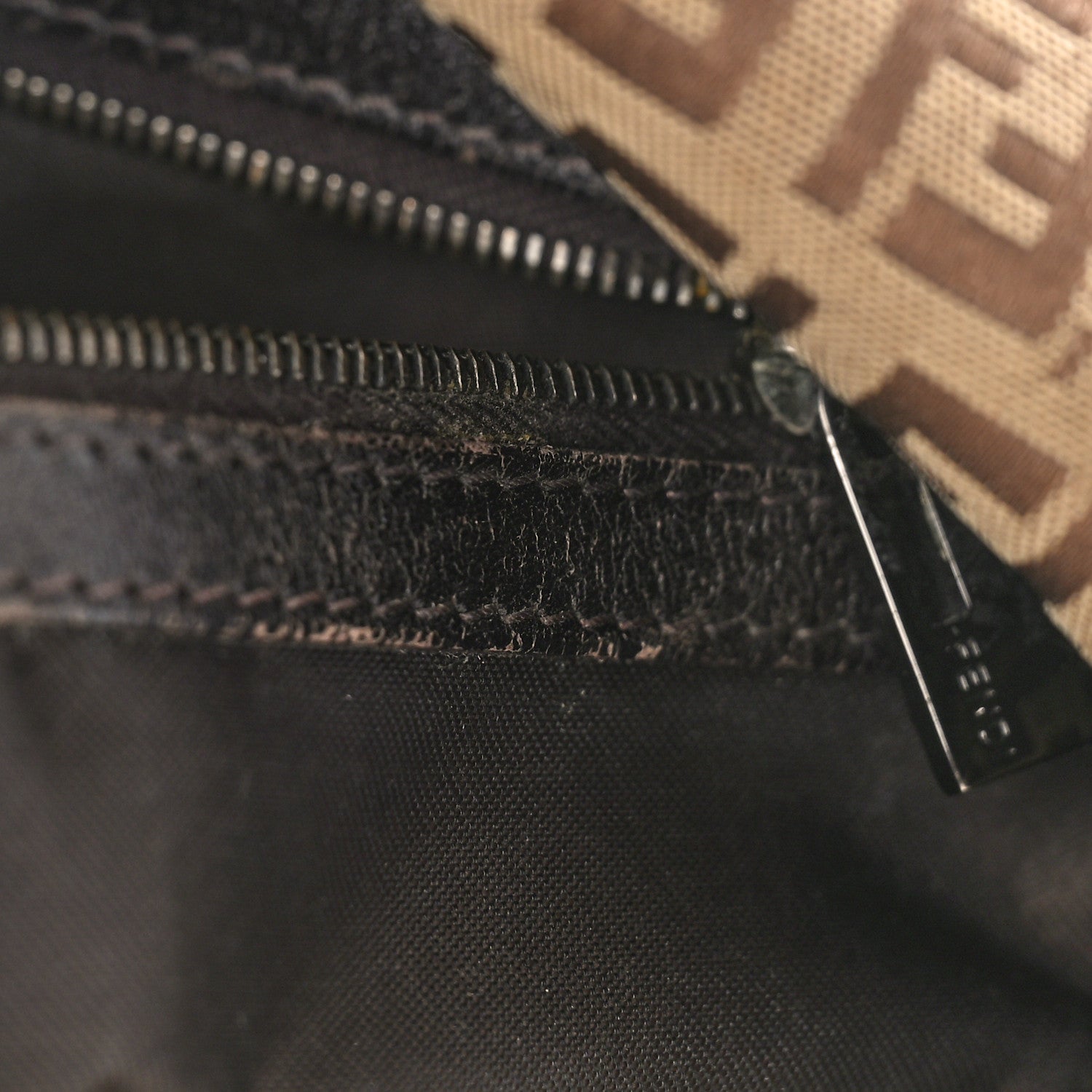 Fendi Zucchino Mama Baguette Mogano Panna Testa Di Moro 7 of 12