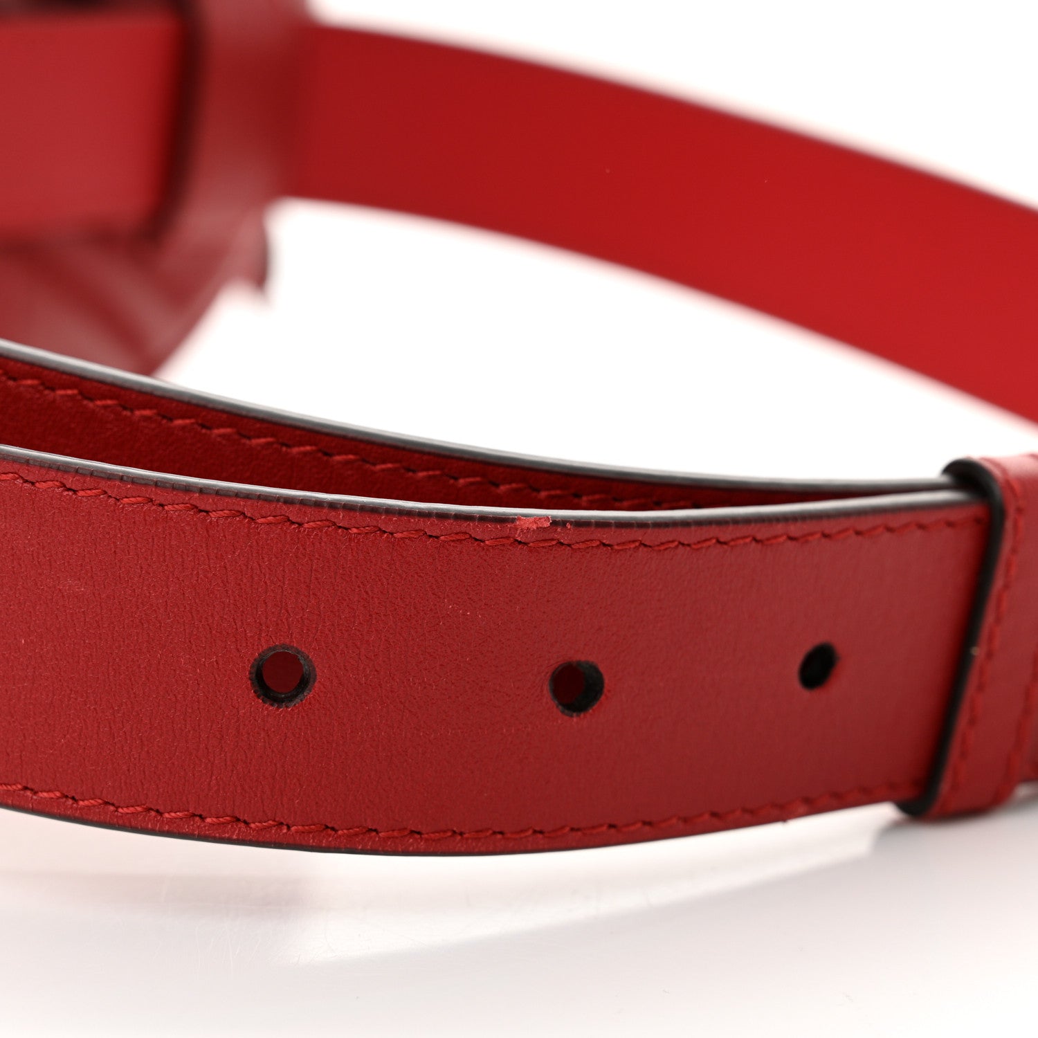 Gucci Calfskin Matelasse GG Marmont Belt Bag 75 30 Hibiscus Red 12 of 12