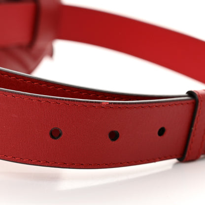 Gucci Calfskin Matelasse GG Marmont Belt Bag 75 30 Hibiscus Red 12 of 12