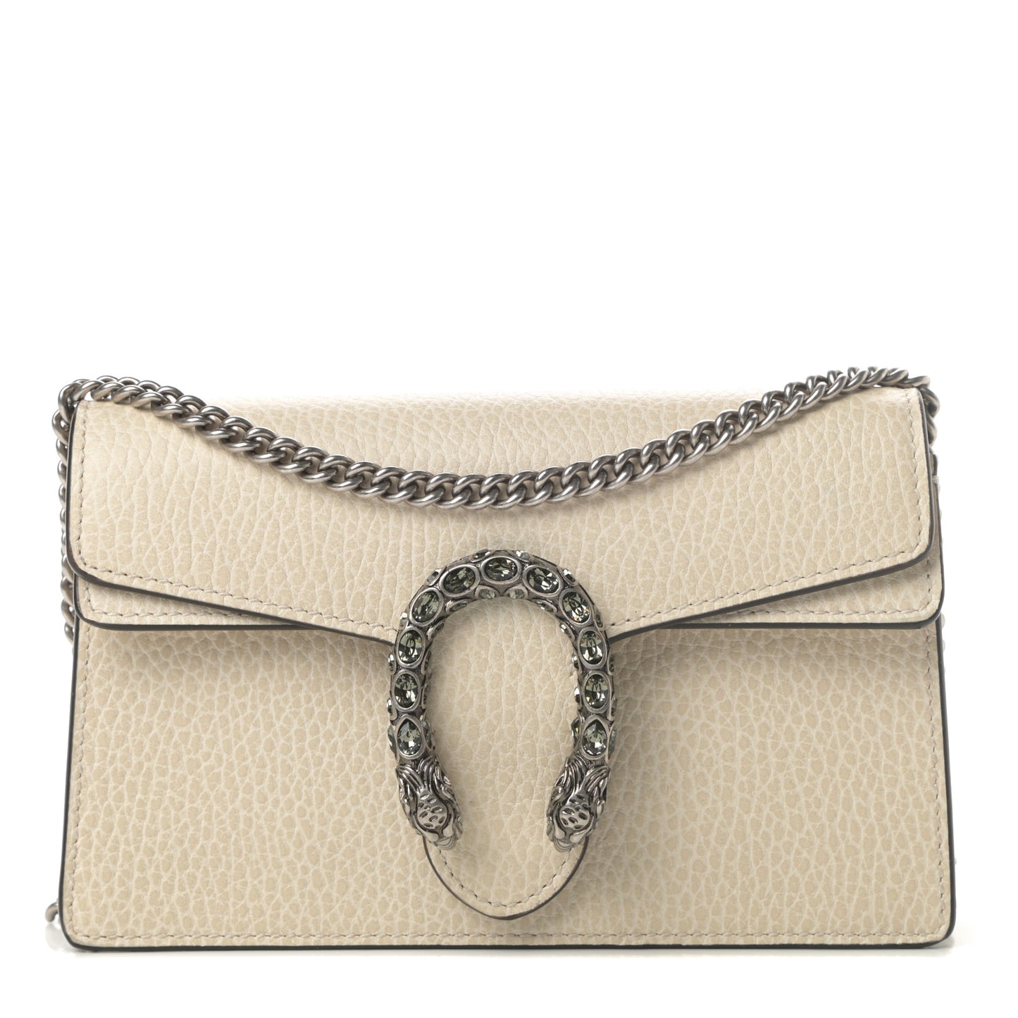 Dollar Calfskin Crystal Super Mini Dionysus Shoulder Bag Mystic White Black Diamond