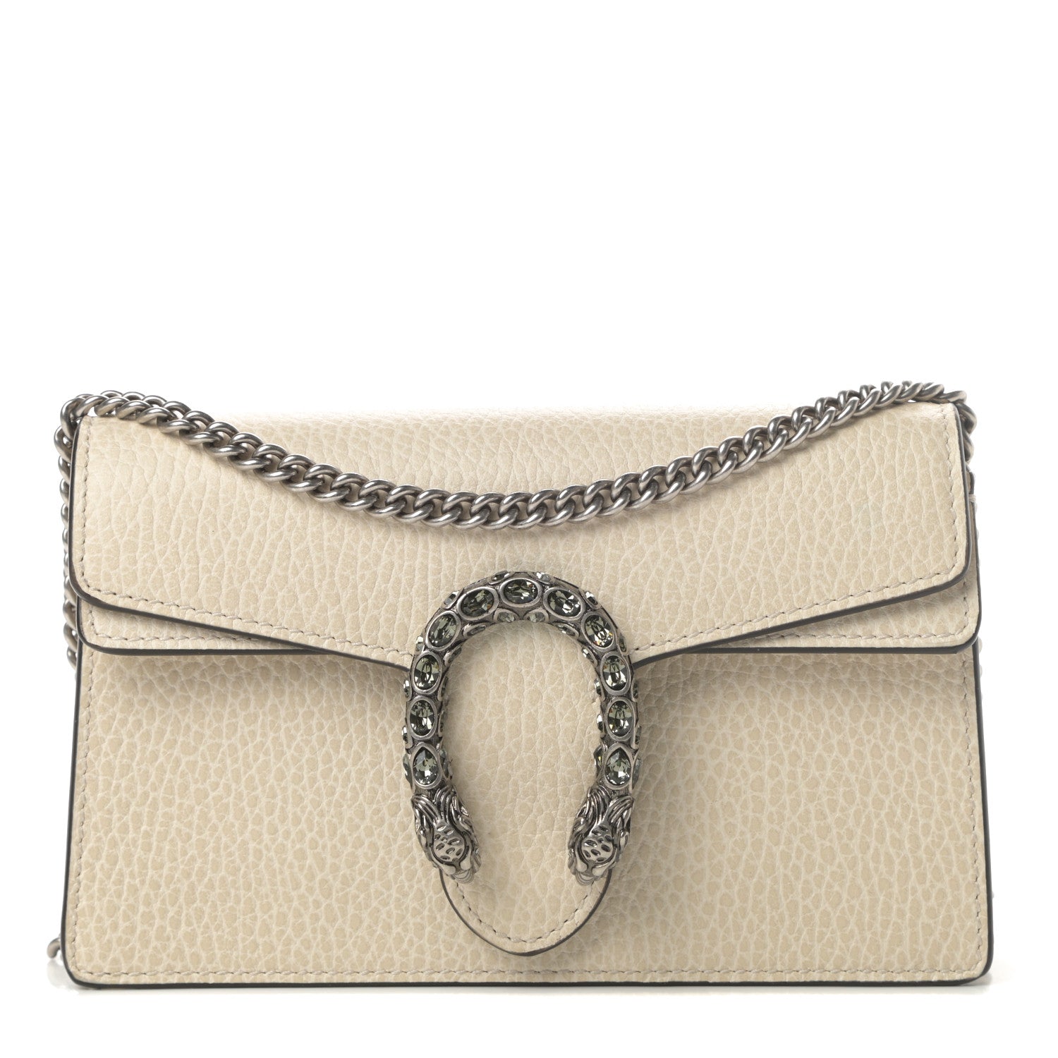Gucci Dollar Calfskin Crystal Super Mini Dionysus Shoulder Bag Mystic White Black Diamond 1 of 10