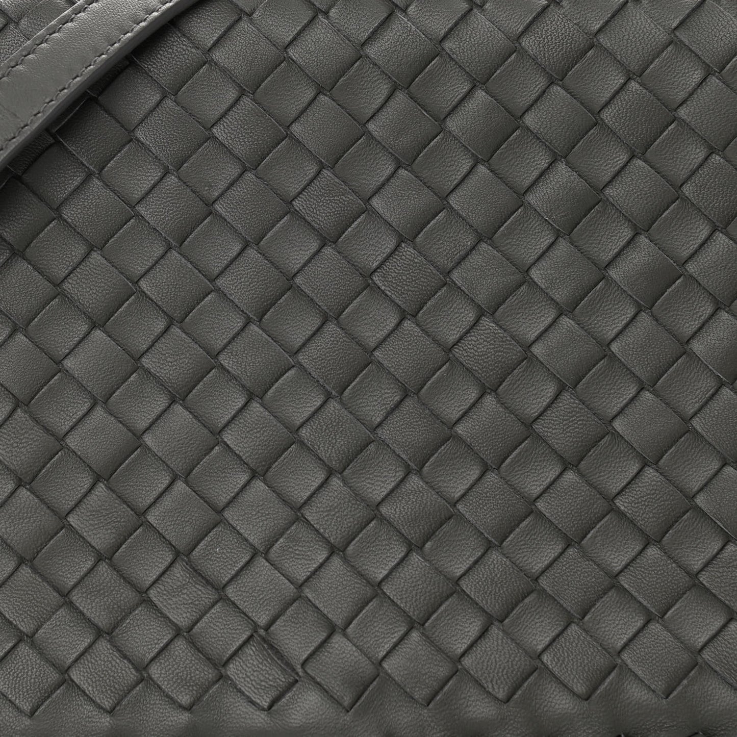 Nappa Intrecciato Dahlia Clutch Crossbody Light Grey