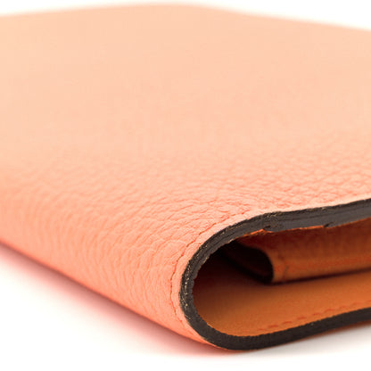 Hermes Togo Dogon Duo Wallet Orange Poppy Rose Candy 10 of 12