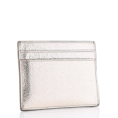 Saint Laurent Metallic Calfskin Monogram Credit Card Case Gold 3 of 8