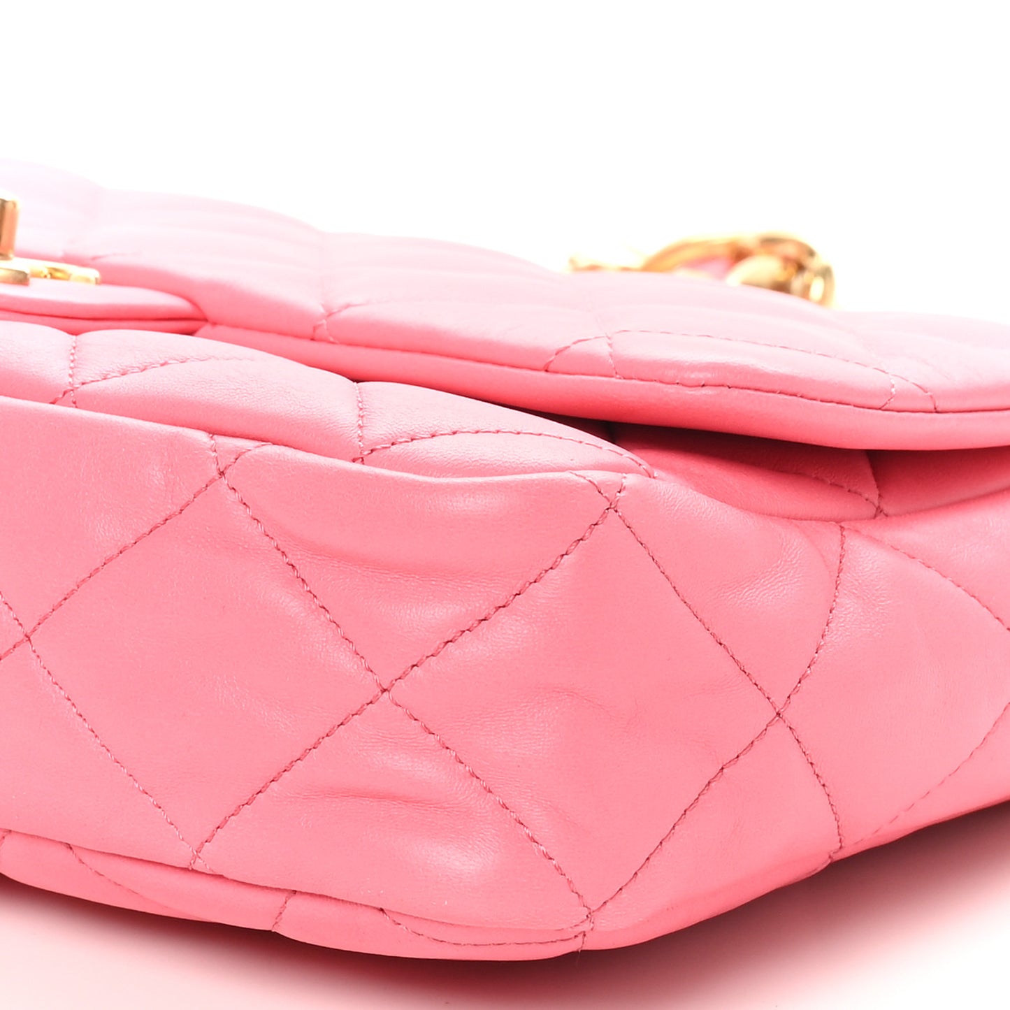 Lambskin Quilted Large CC Funky Town Flap Pink