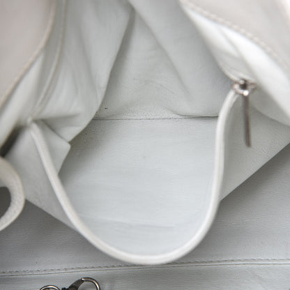 Chanel Calfskin Large East West Modern Chain Tote White 6 of 24